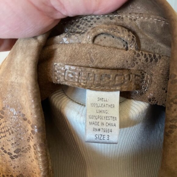 Chico's python suede jacket Size 3 - Picture 5 of 5